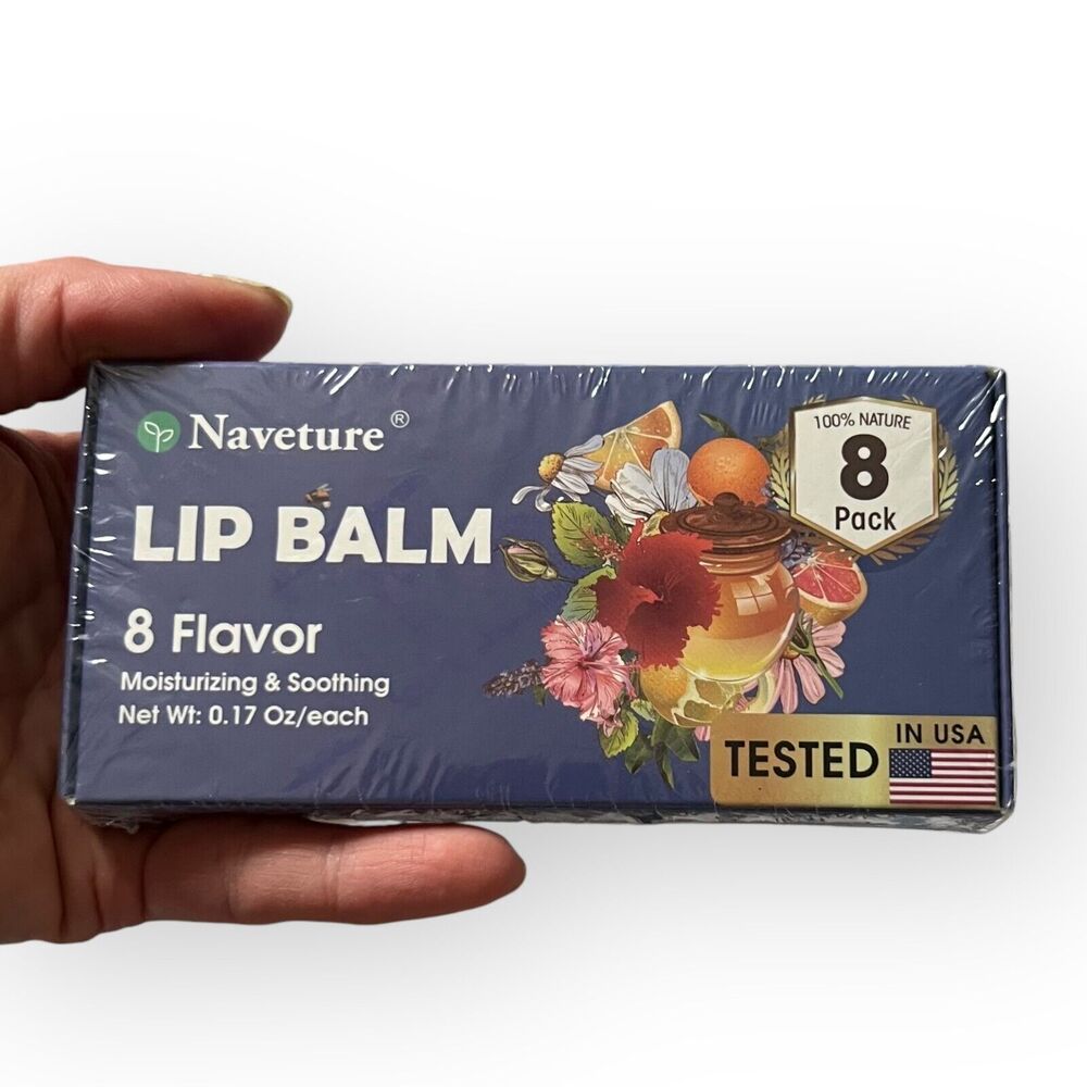 YesBes Vitamin E & Coconut Oil Moisturizing & Soothing Natural Lip Balm 8 Pack